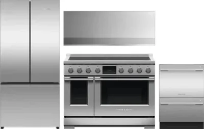 4 Piece Package Includes Refrigerator, Range, Hood And Dishwasher